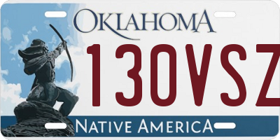 OK license plate 130VSZ