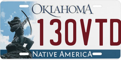 OK license plate 130VTD