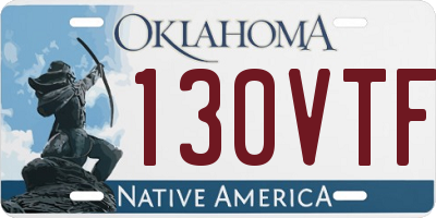OK license plate 130VTF