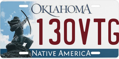 OK license plate 130VTG
