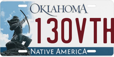 OK license plate 130VTH