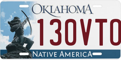 OK license plate 130VTO