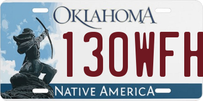 OK license plate 130WFH