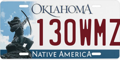 OK license plate 130WMZ