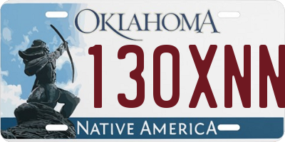 OK license plate 130XNN