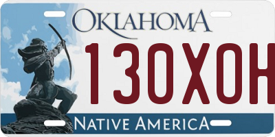 OK license plate 130XOH
