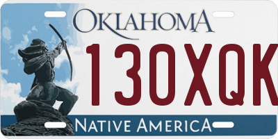 OK license plate 130XQK