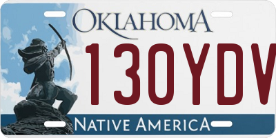 OK license plate 130YDV