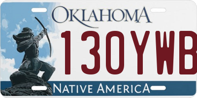 OK license plate 130YWB