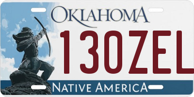 OK license plate 130ZEL