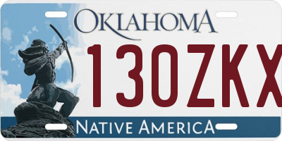 OK license plate 130ZKX