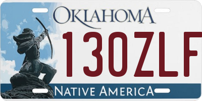 OK license plate 130ZLF