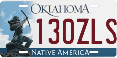 OK license plate 130ZLS