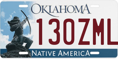 OK license plate 130ZML