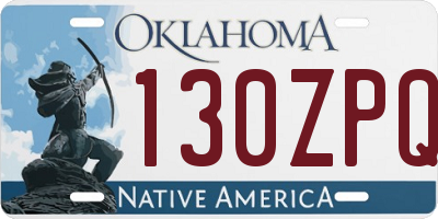 OK license plate 130ZPQ