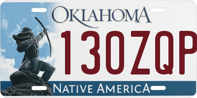 OK license plate 130ZQP