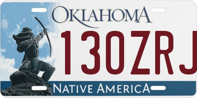 OK license plate 130ZRJ