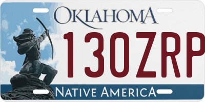 OK license plate 130ZRP