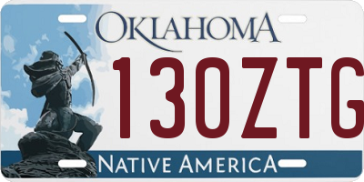 OK license plate 130ZTG