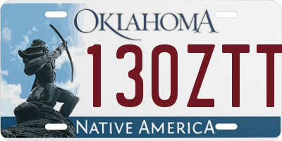 OK license plate 130ZTT