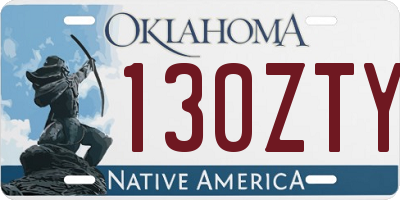 OK license plate 130ZTY