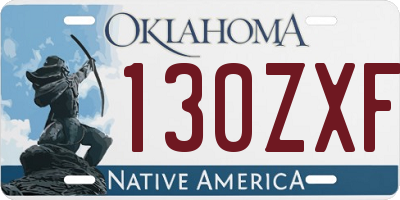 OK license plate 130ZXF