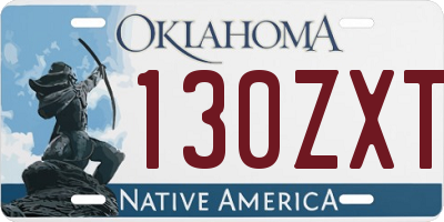 OK license plate 130ZXT