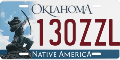 OK license plate 130ZZL