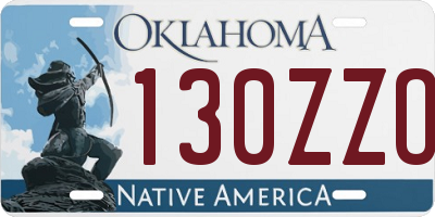 OK license plate 130ZZO