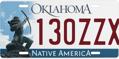 OK license plate 130ZZX