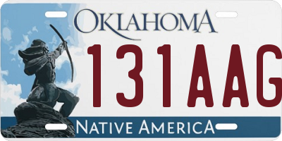 OK license plate 131AAG