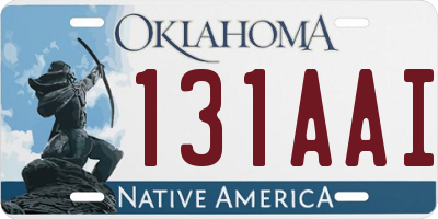 OK license plate 131AAI