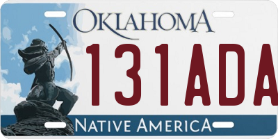 OK license plate 131ADA