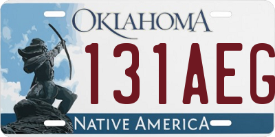 OK license plate 131AEG
