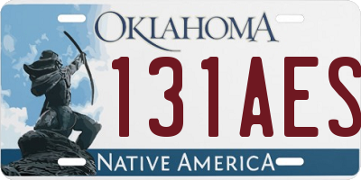 OK license plate 131AES