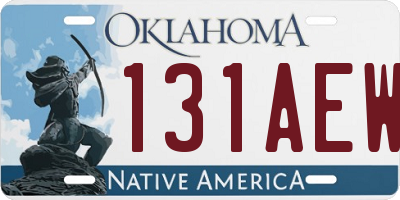 OK license plate 131AEW