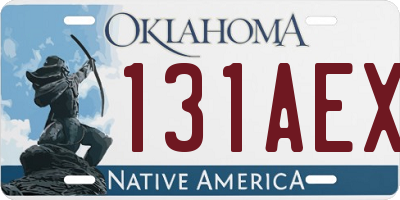 OK license plate 131AEX