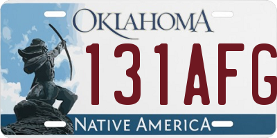 OK license plate 131AFG