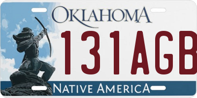 OK license plate 131AGB