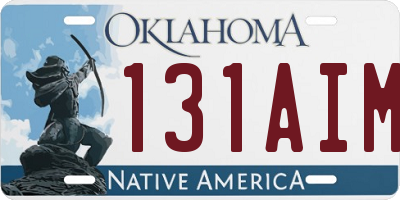 OK license plate 131AIM