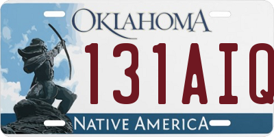 OK license plate 131AIQ