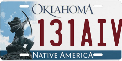 OK license plate 131AIV
