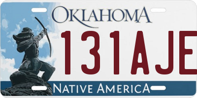 OK license plate 131AJE