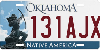 OK license plate 131AJX