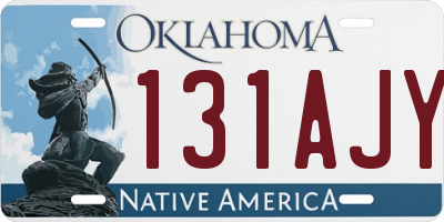 OK license plate 131AJY