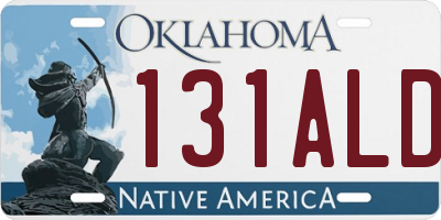 OK license plate 131ALD