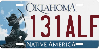 OK license plate 131ALF