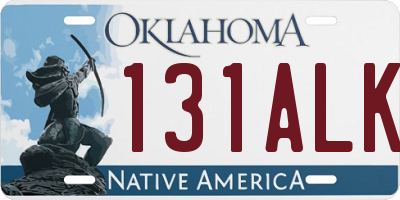 OK license plate 131ALK