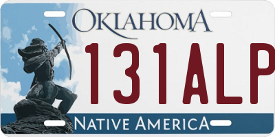 OK license plate 131ALP