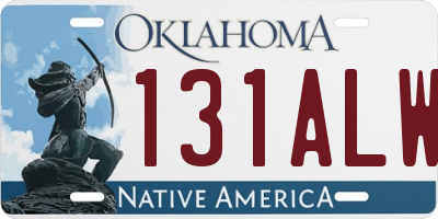 OK license plate 131ALW
